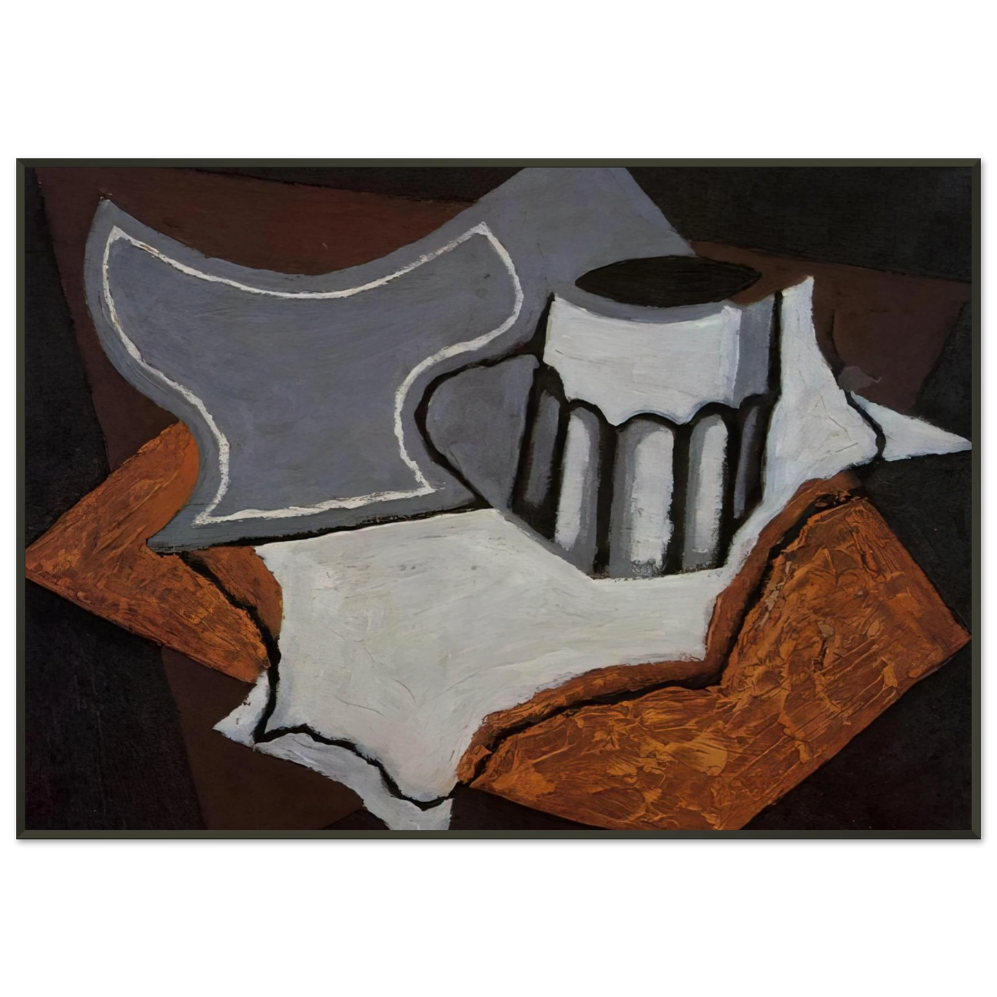 Juan Gris  THE GOBLET 1927 Framed Art Print  - Aluminum Frame - 21x29.7 cm / 8x12"