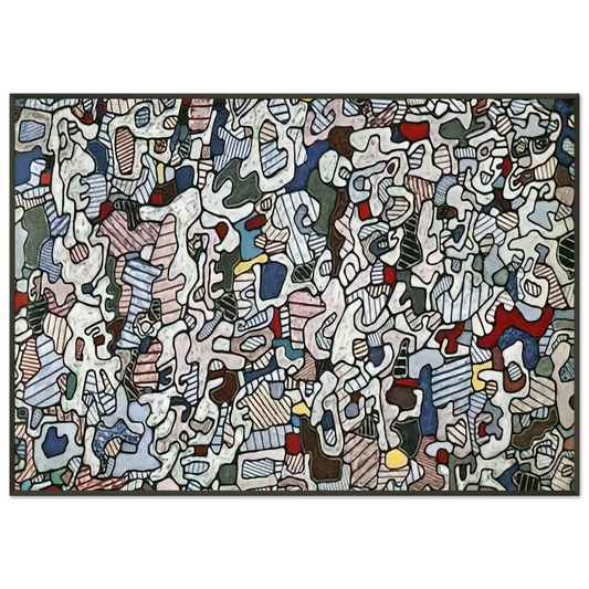 Jean Dubuffet  L HOURLOUPE 1966 Framed Art Print  - Aluminum Frame - 21x29.7 cm / 8x12"