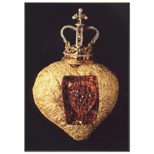 Salvador Dali  THE ROYAL HEART Framed Art Print  - Aluminum Frame - 21x29.7 cm / 8x12"