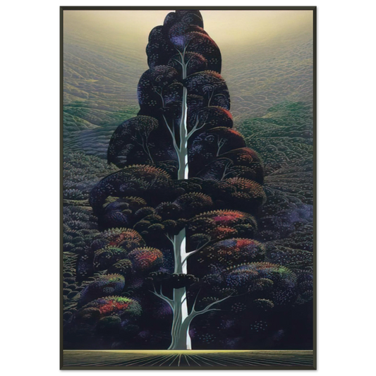 Eyvind Earle  Reaching for the Sky Framed Art Print  - Aluminum Frame - 21x29.7 cm / 8x12"
