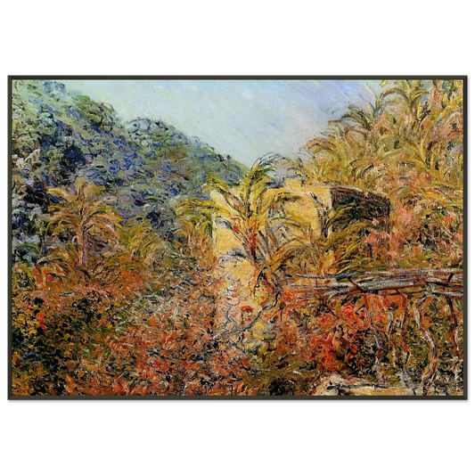claude monet  The Valley of Sasso Sunshine Framed Art Print  - Aluminum Frame - 21x29.7 cm / 8x12"