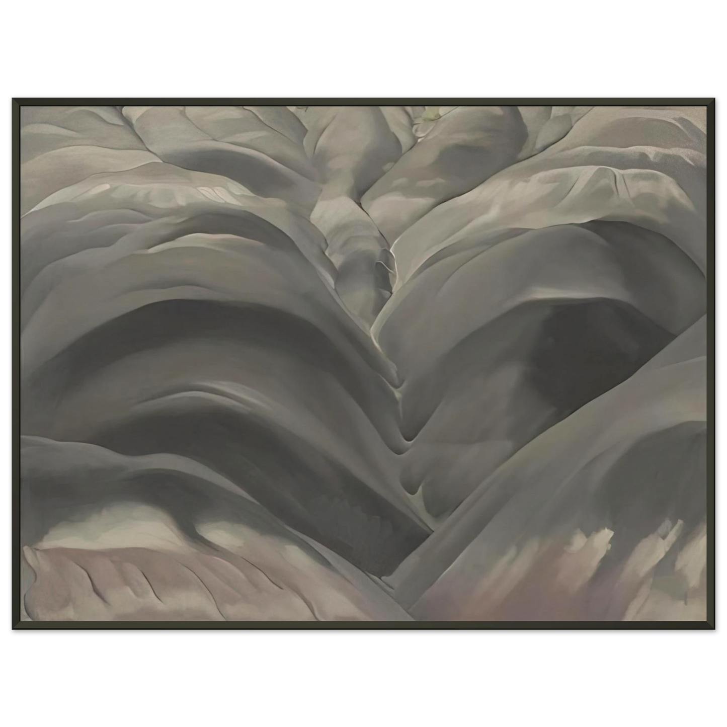 Georgia OKeeffe  Black Place I Framed Art Print  - Aluminum Frame - 40x50 cm / 16x20 inches