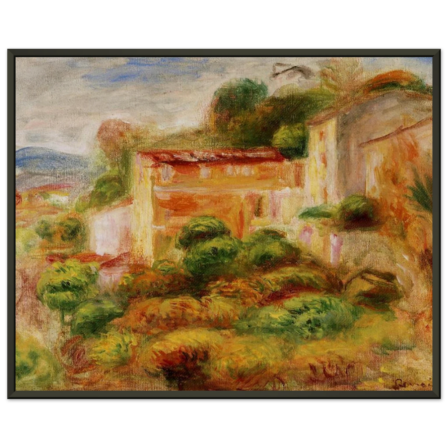 PierreAuguste Renoir  Maison de la Poste Framed Art Print  - Aluminum Frame - 70x100 cm / 28x40 inches