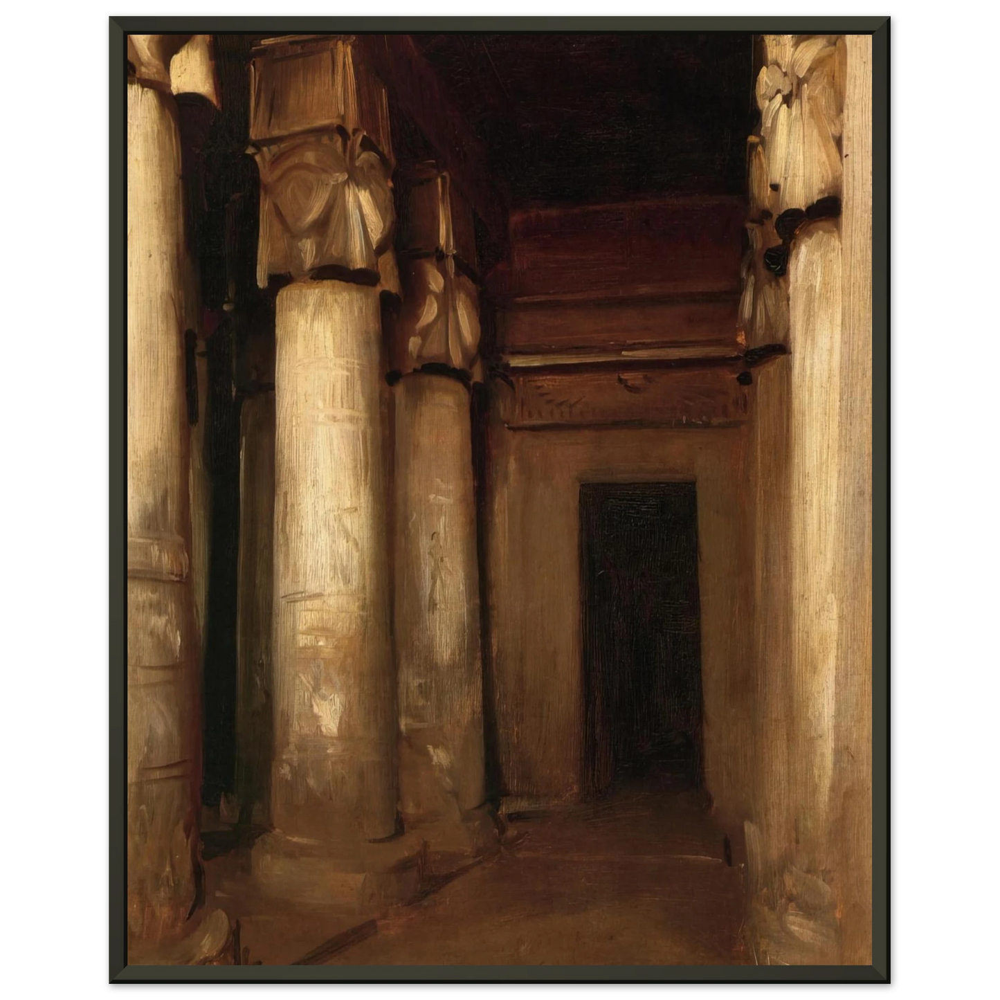 John Singer Sargent  Temple of Denderah Framed Art Print  - Aluminum Frame - 40x50 cm / 16x20 inches