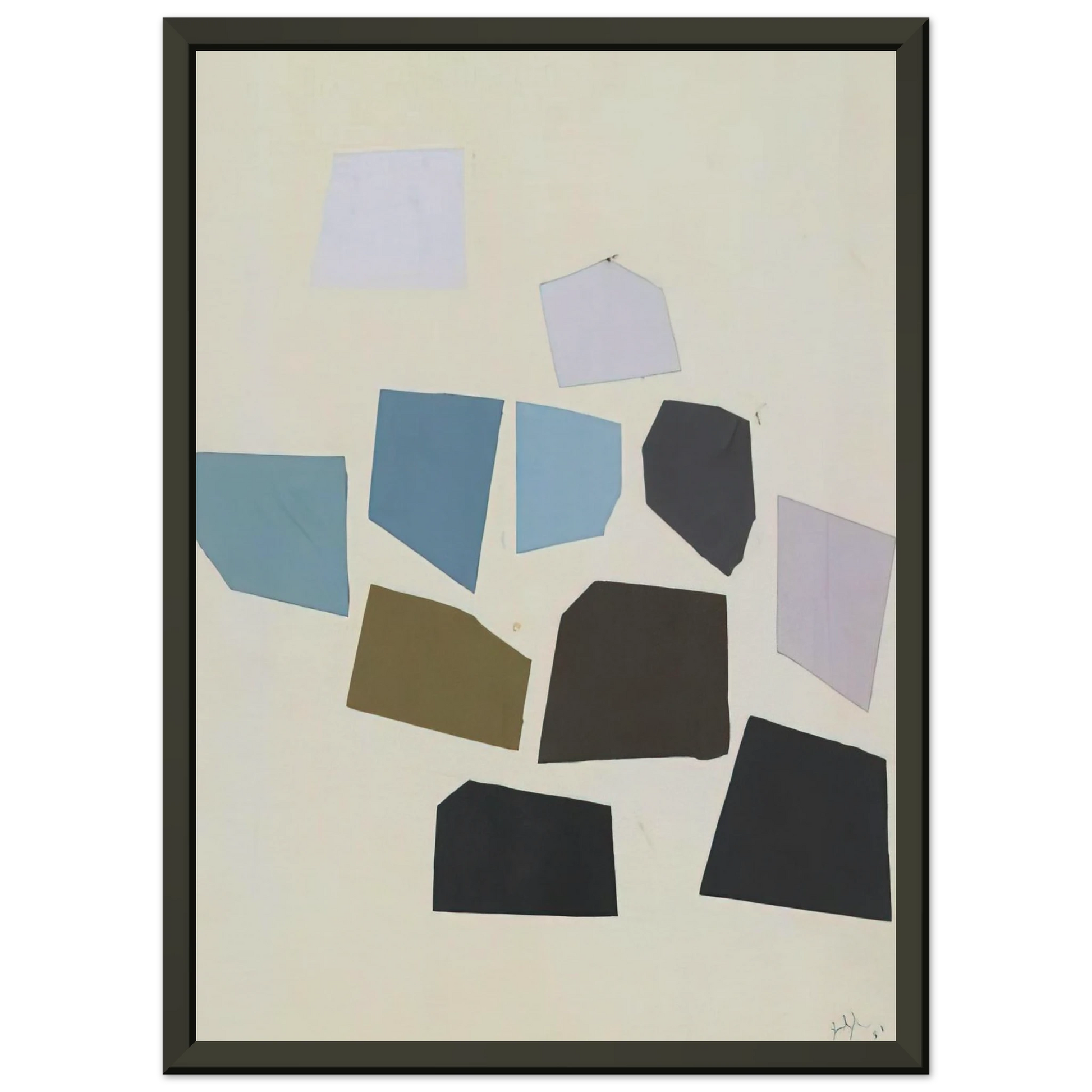 Robert Goodnough  Abstraction  PostPainterly Abstraction Framed Art Print  - Aluminum Frame - 60x80 cm / 24x32 inches