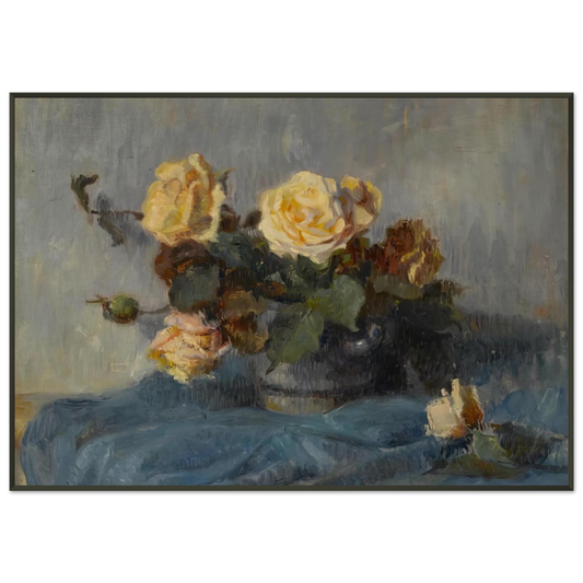 Paul Cezanne  Rose Bouquet Framed Art Print  - Aluminum Frame - 21x29.7 cm / 8x12"
