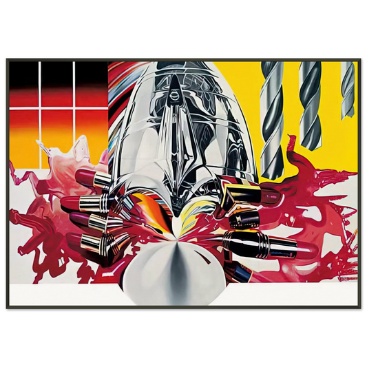 James Rosenquist  The Swimmer in the Economist  painting 3  Framed Art Print  - Aluminum Frame - 21x29.7 cm / 8x12"
