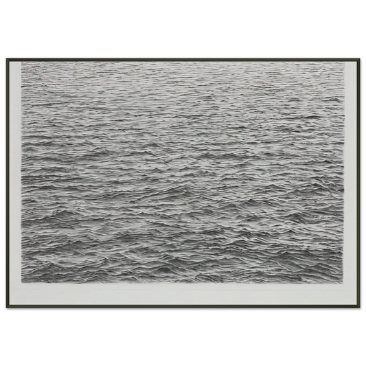 Vija Celmins  DRYPOINT OCEAN SURFACE 1983 Framed Art Print  - Aluminum Frame - 21x29.7 cm / 8x12"