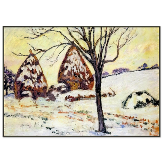 Armand Guillaumin  Effts de neige a Palaiseau  1883 Framed Art Print  - Aluminum Frame - 21x29.7 cm / 8x12"