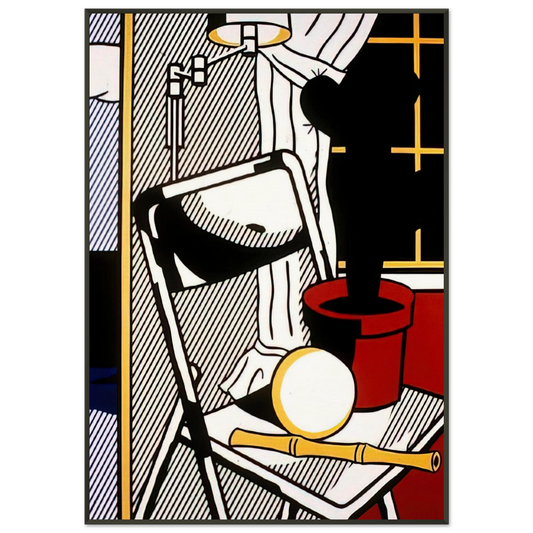 Roy Lichtenstein  INTERIOR WITH CACTUS 1978 Framed Art Print  - Aluminum Frame - 21x29.7 cm / 8x12"