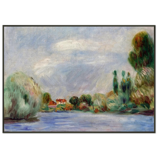 PierreAuguste Renoir  House on the River Framed Art Print  - Aluminum Frame - 21x29.7 cm / 8x12"