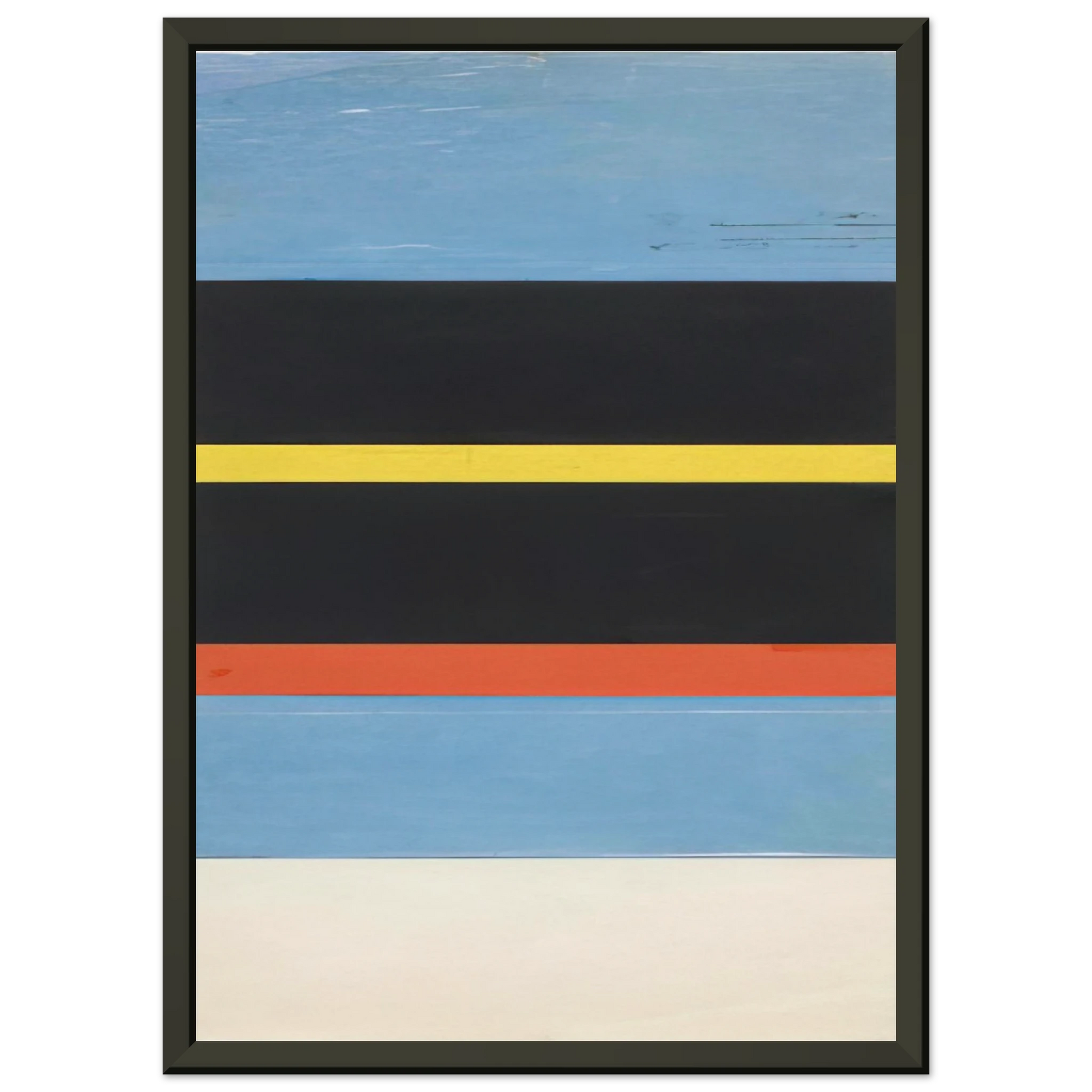 Ellsworth Kelly  Boats in Sanary Harbor Framed Art Print  - Aluminum Frame - 40x50 cm / 16x20 inches