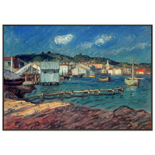 Raoul Dufy  THE PORT OF MARTIGUES Framed Art Print  - Aluminum Frame - 21x29.7 cm / 8x12"