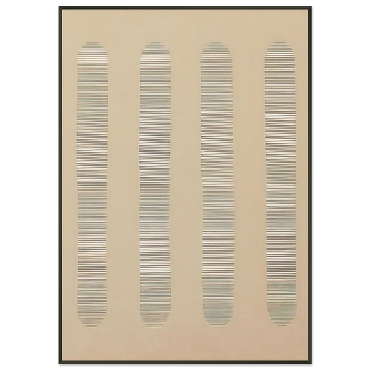 Agnes Martin  Columns Framed Art Print  - Aluminum Frame - 21x29.7 cm / 8x12"