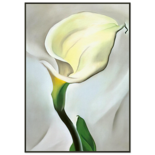 Georgia OKeeffe  Calla Lily Turned Away Framed Art Print  - Aluminum Frame - 21x29.7 cm / 8x12"