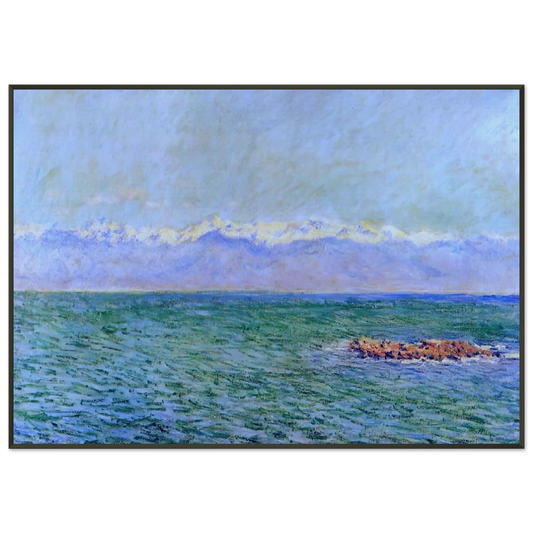 claude monet  The Sea and the Alps Framed Art Print  - Aluminum Frame - 21x29.7 cm / 8x12"