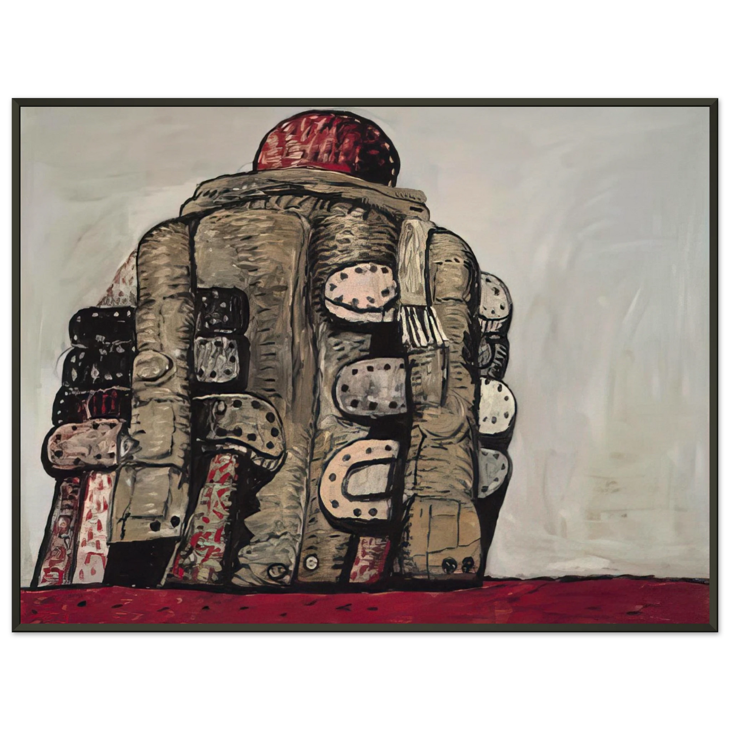 Philip Guston  BACK VIEW Framed Art Print  - Aluminum Frame - 70x100 cm / 28x40 inches