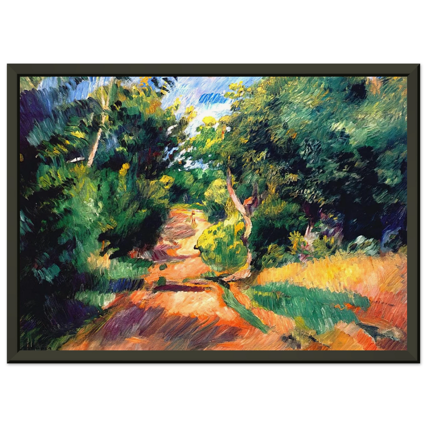 PierreAuguste Renoir  Landscape Near Varengeville Framed Art Print  - Aluminum Frame - 70x100 cm / 28x40 inches