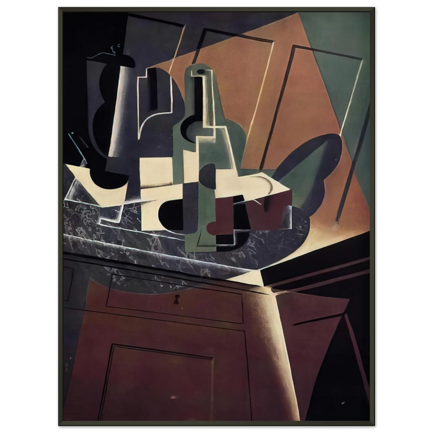 Juan Gris  THE SIDEBOARD 1917 Framed Art Print  - Aluminum Frame - 60x80 cm / 24x32 inches