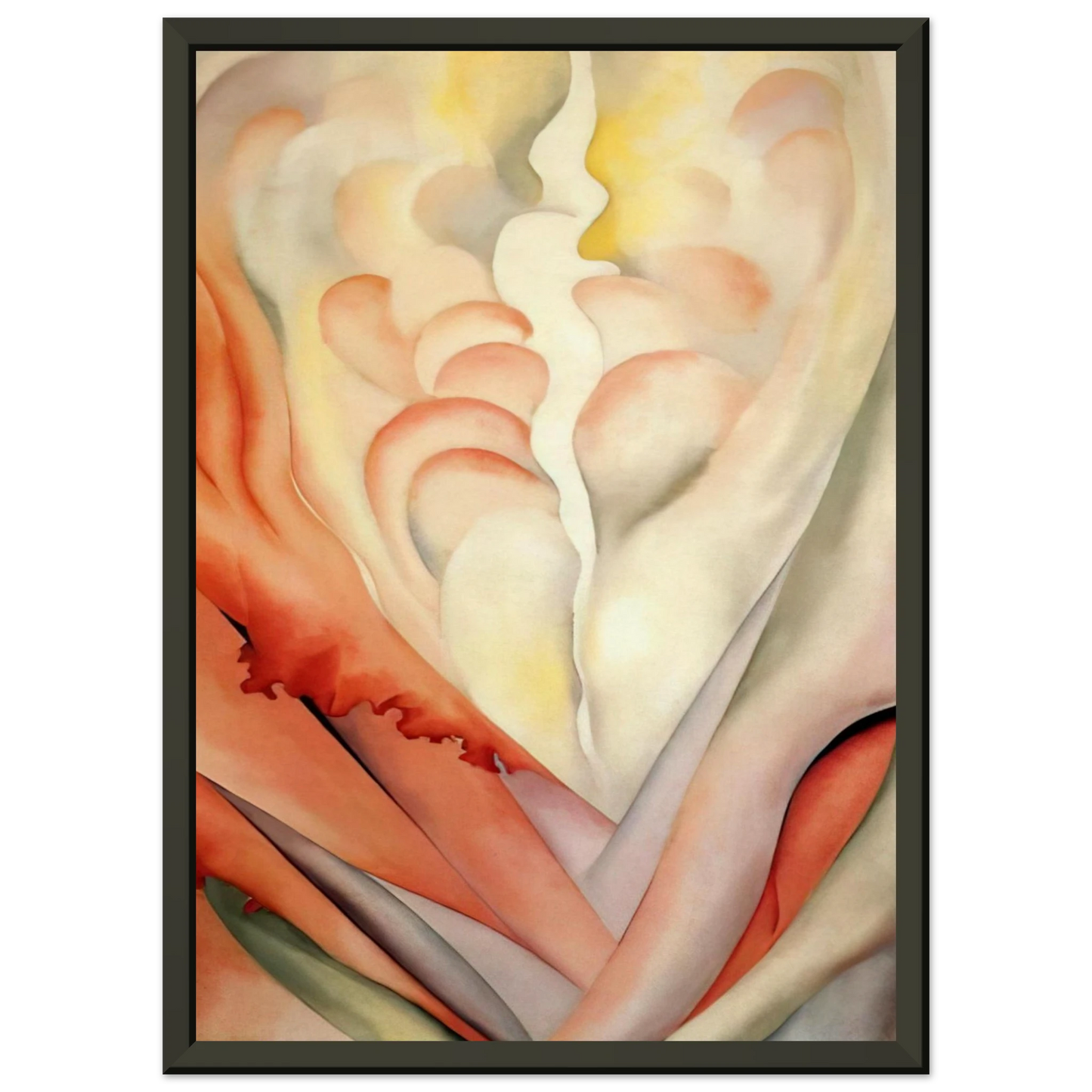Georgia OKeeffe  Flower Abstraction Framed Art Print  - Aluminum Frame - 70x100 cm / 28x40 inches
