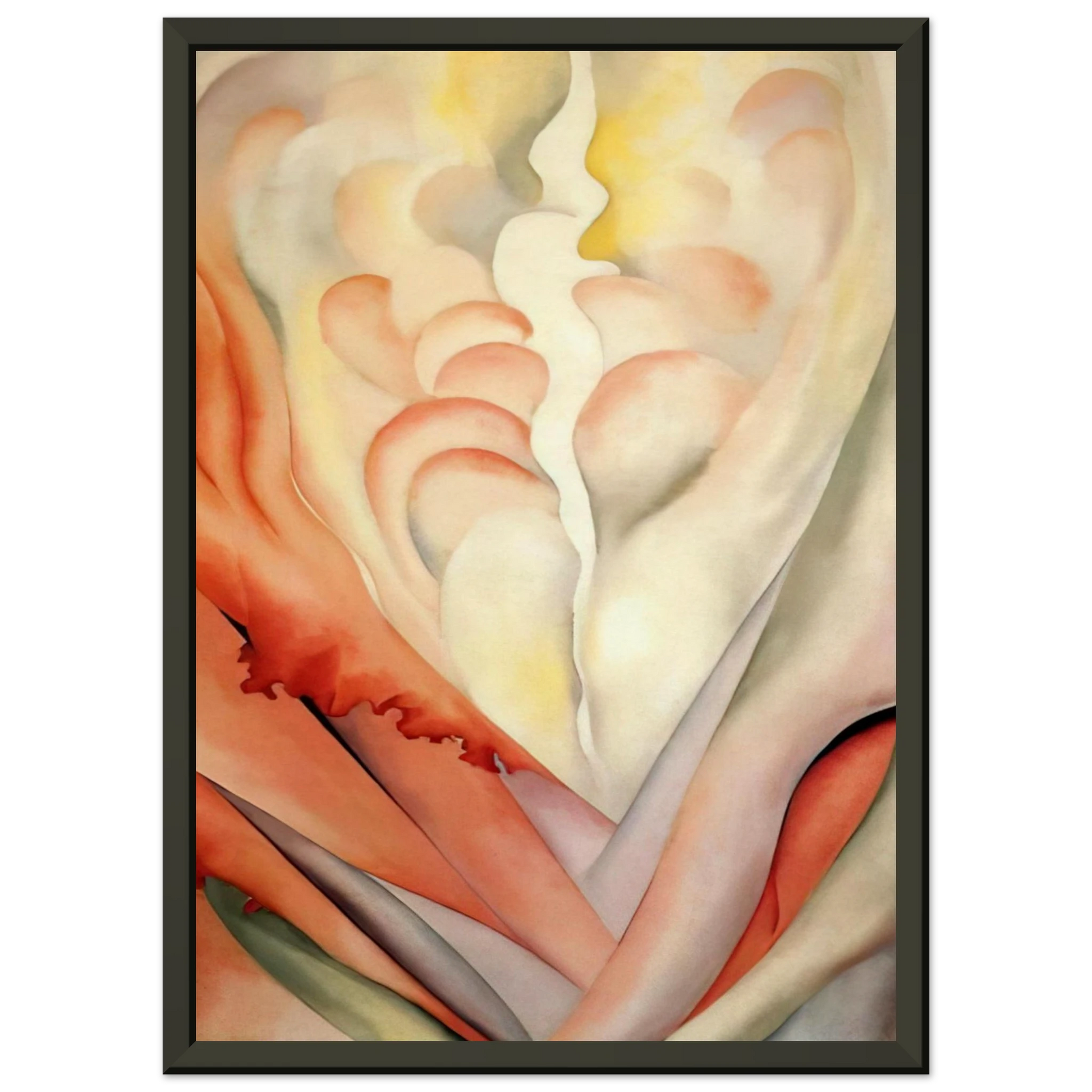 Georgia OKeeffe  Flower Abstraction Framed Art Print  - Aluminum Frame - 70x100 cm / 28x40 inches