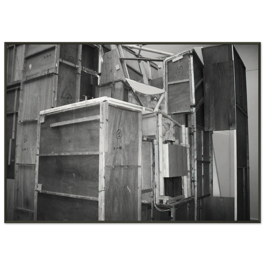 Kurt Schwitters  MERZBAU SEEN FROM THE OUTSIDE 1933 Framed Art Print  - Aluminum Frame - 21x29.7 cm / 8x12"