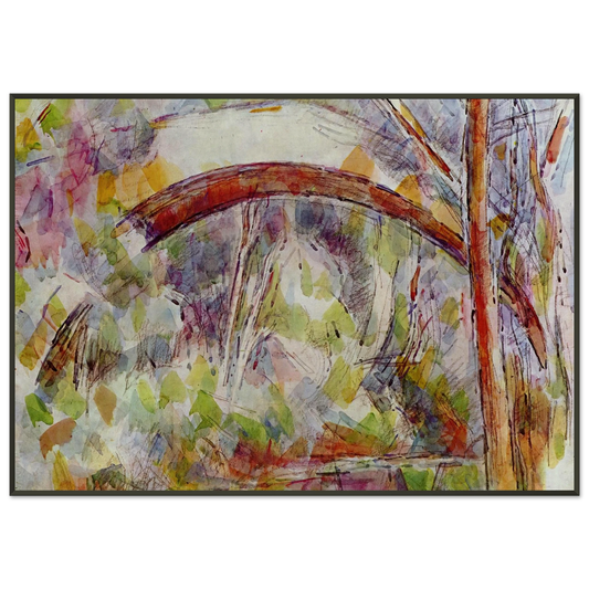 Paul Cezanne  River at the bridge of the three sources Framed Art Print  - Aluminum Frame - 21x29.7 cm / 8x12"