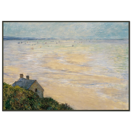 claude monet  The Hut at Trouville Low Tide Framed Art Print  - Aluminum Frame - 21x29.7 cm / 8x12"