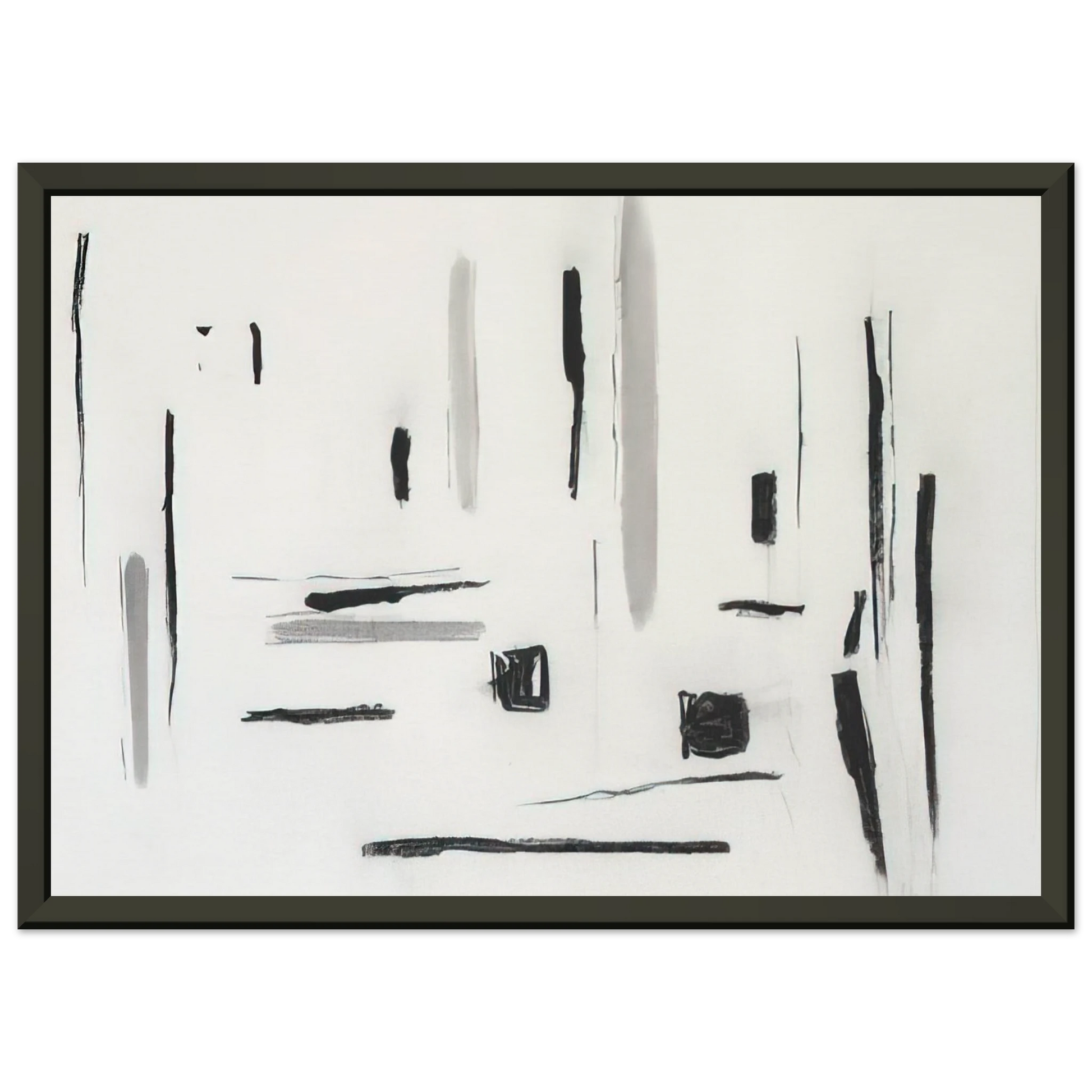 Esteban Vicente  UNTITLED 1977 Framed Art Print  - Aluminum Frame - 40x50 cm / 16x20 inches