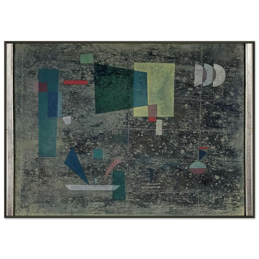 Wassily Kandinsky  CIRCULATION SLOWED 1931 Framed Art Print  - Aluminum Frame - 21x29.7 cm / 8x12"