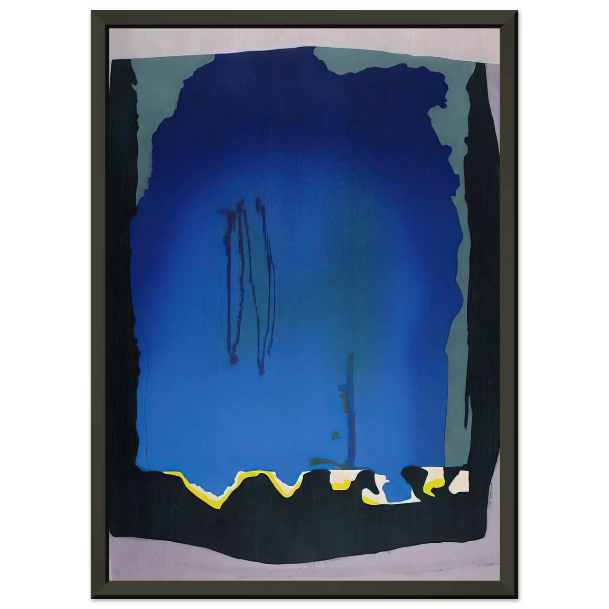 Helen Frankenthaler  Freefall  1992 Framed Art Print  - Aluminum Frame - 60x80 cm / 24x32 inches