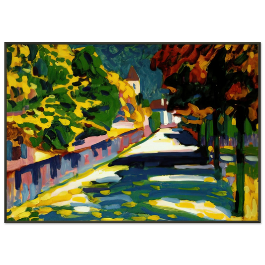 Wassily Kandinsky  AUTUMN IN BAVARIA 1908 Framed Art Print  - Aluminum Frame - 21x29.7 cm / 8x12"