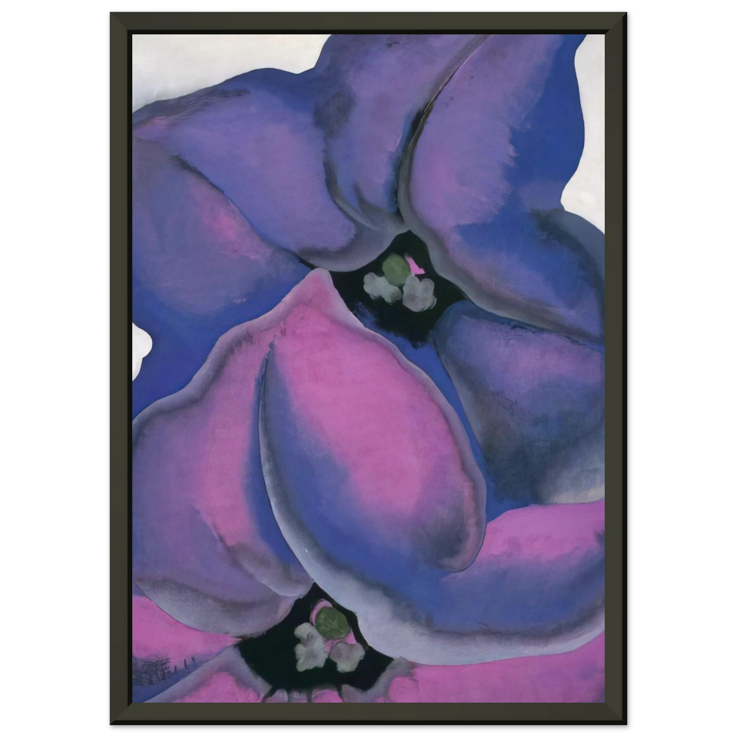 Georgia OKeeffe  Purple Petunias Framed Art Print  - Aluminum Frame - 70x100 cm / 28x40 inches