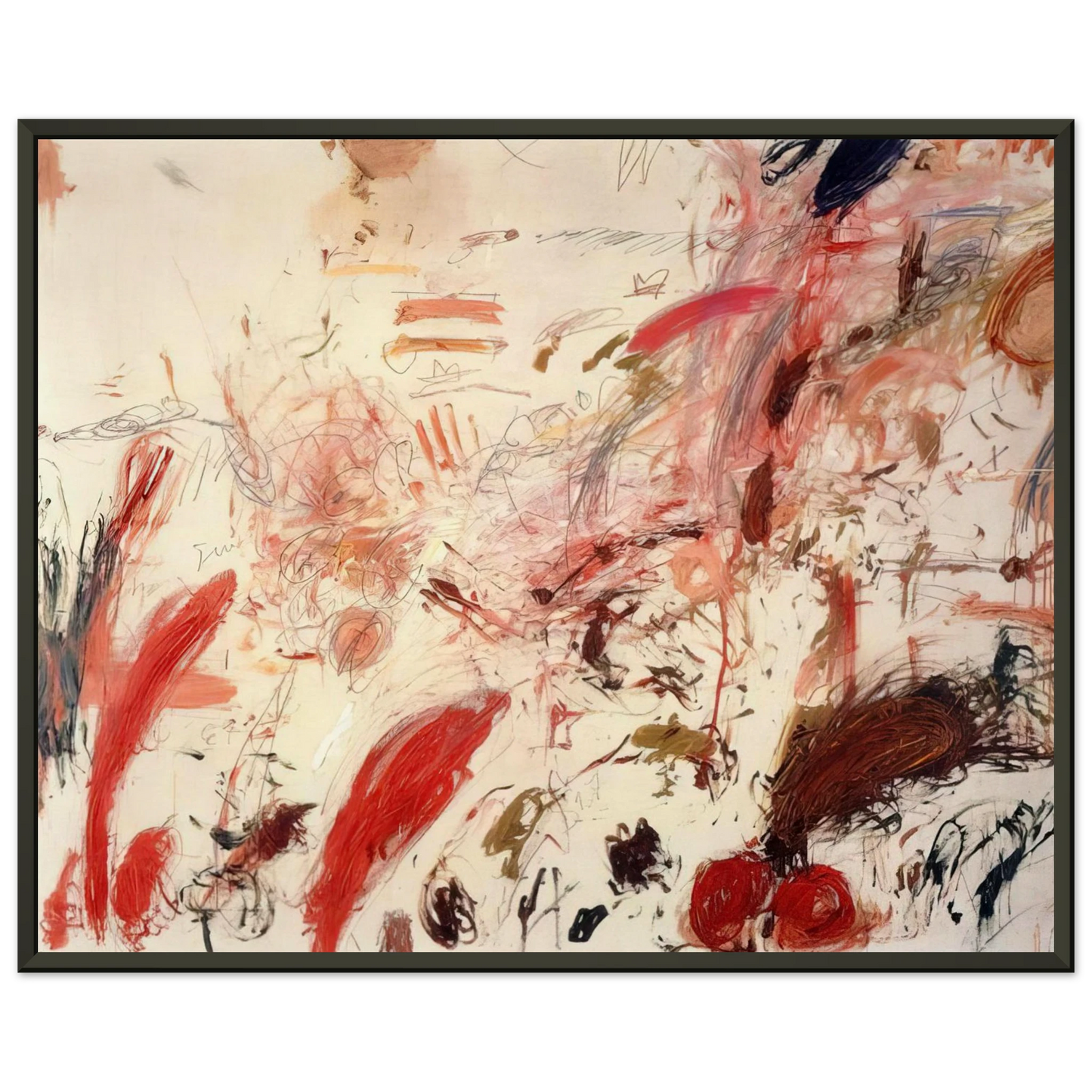 Cy Twombly  Ferragosto IV Framed Art Print  - Aluminum Frame - 40x50 cm / 16x20 inches