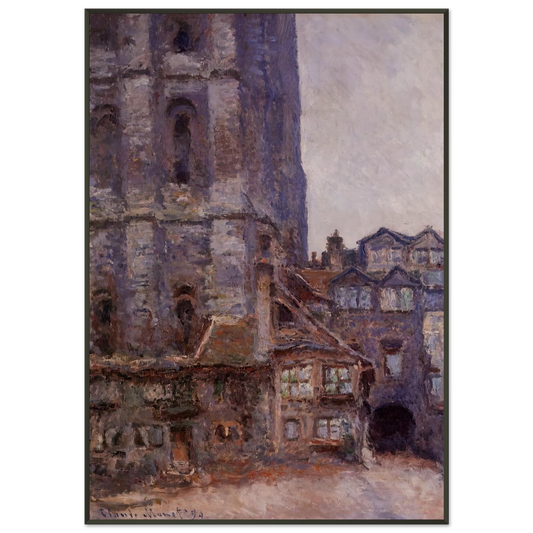 claude monet  The Cour dAlbane Grey Weather Framed Art Print  - Aluminum Frame - 21x29.7 cm / 8x12"