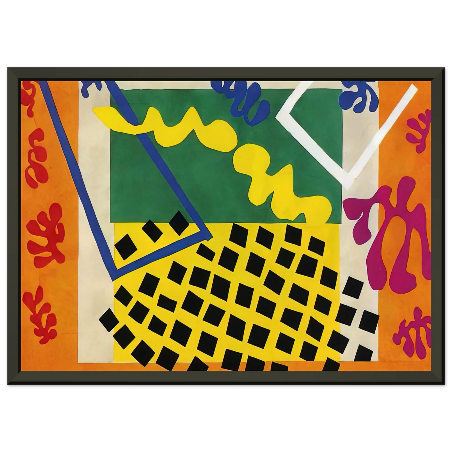 Henri Matisse  CUT OUTS 3 Framed Art Print  - Aluminum Frame - 60x80 cm / 24x32 inches
