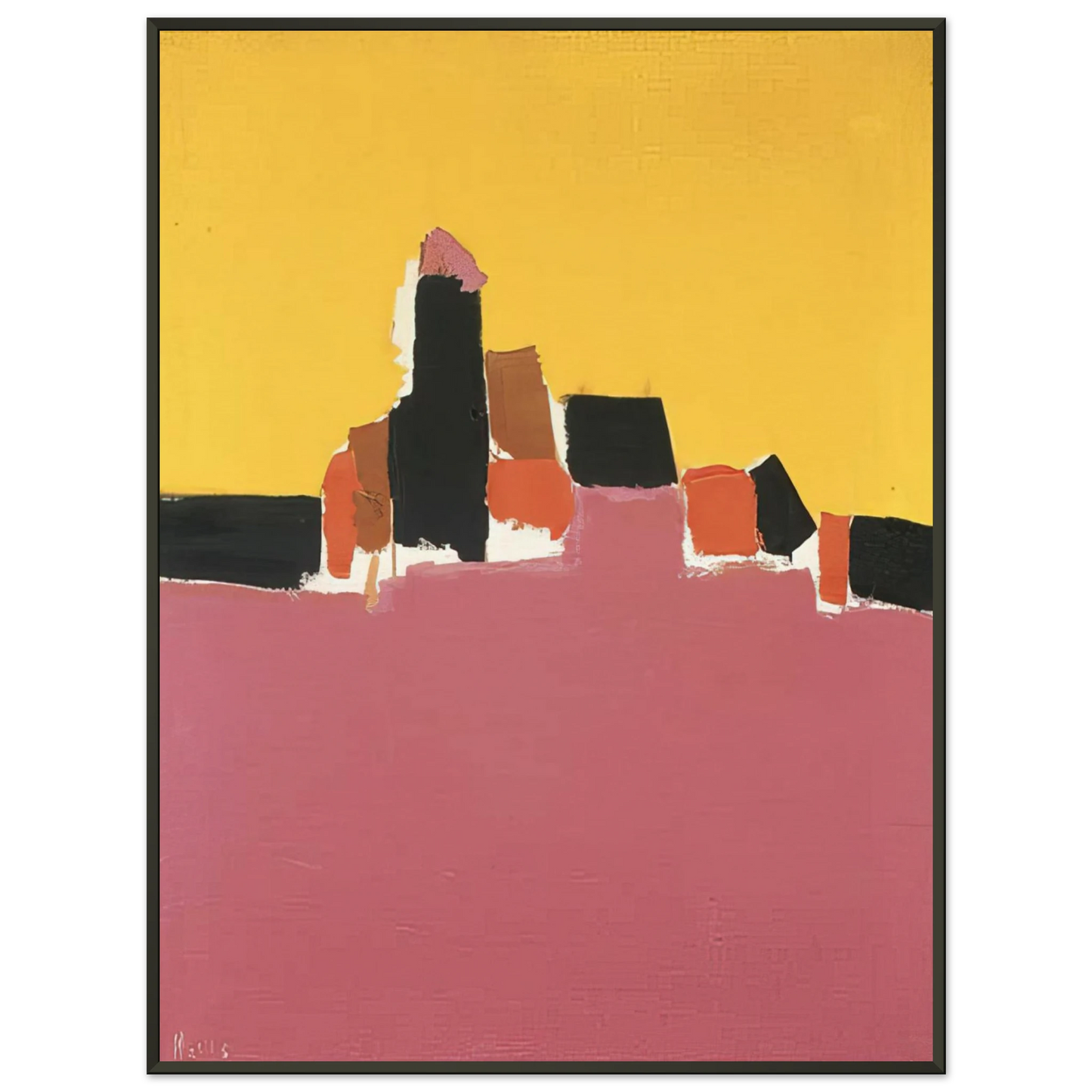 Nicolas de Stael  Syracuse  Lyrical Abstraction Framed Art Print  - Aluminum Frame - 40x50 cm / 16x20 inches