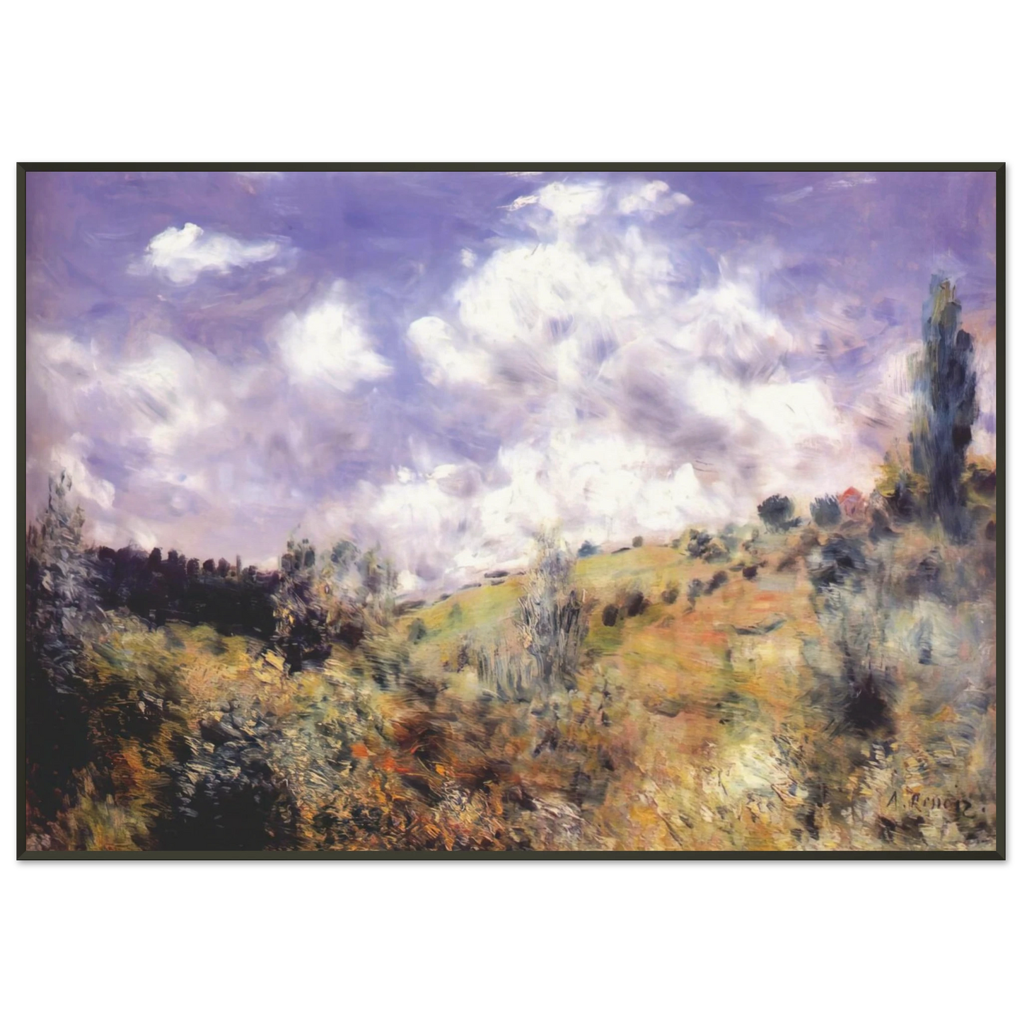 PierreAuguste Renoir  The Gust of Wind Framed Art Print  - Aluminum Frame - 21x29.7 cm / 8x12"