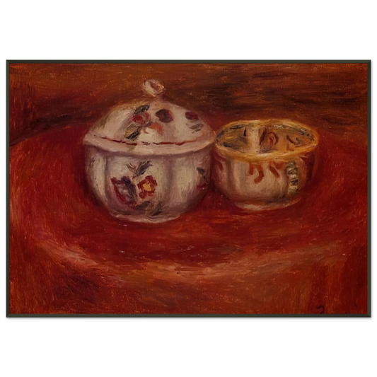 PierreAuguste Renoir  Sugar Bowl and Earthenware Bowl Framed Art Print  - Aluminum Frame - 21x29.7 cm / 8x12"