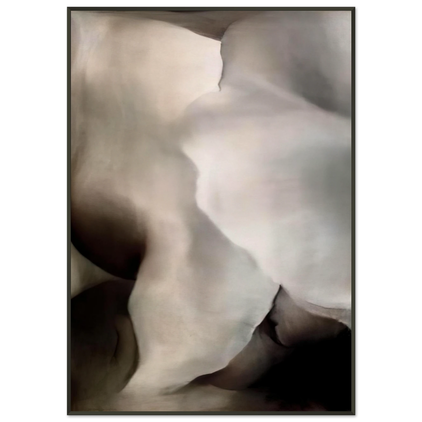 Georgia OKeeffe  Dark Iris 3 Framed Art Print  - Aluminum Frame - 21x29.7 cm / 8x12"