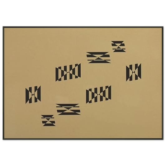 Helio Oiticica  Metaesquema  1957 Framed Art Print  - Aluminum Frame - 21x29.7 cm / 8x12"
