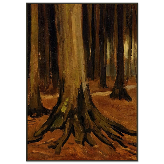 Vincent van Gogh  Girl in the Woods Framed Art Print  - Aluminum Frame - 21x29.7 cm / 8x12"
