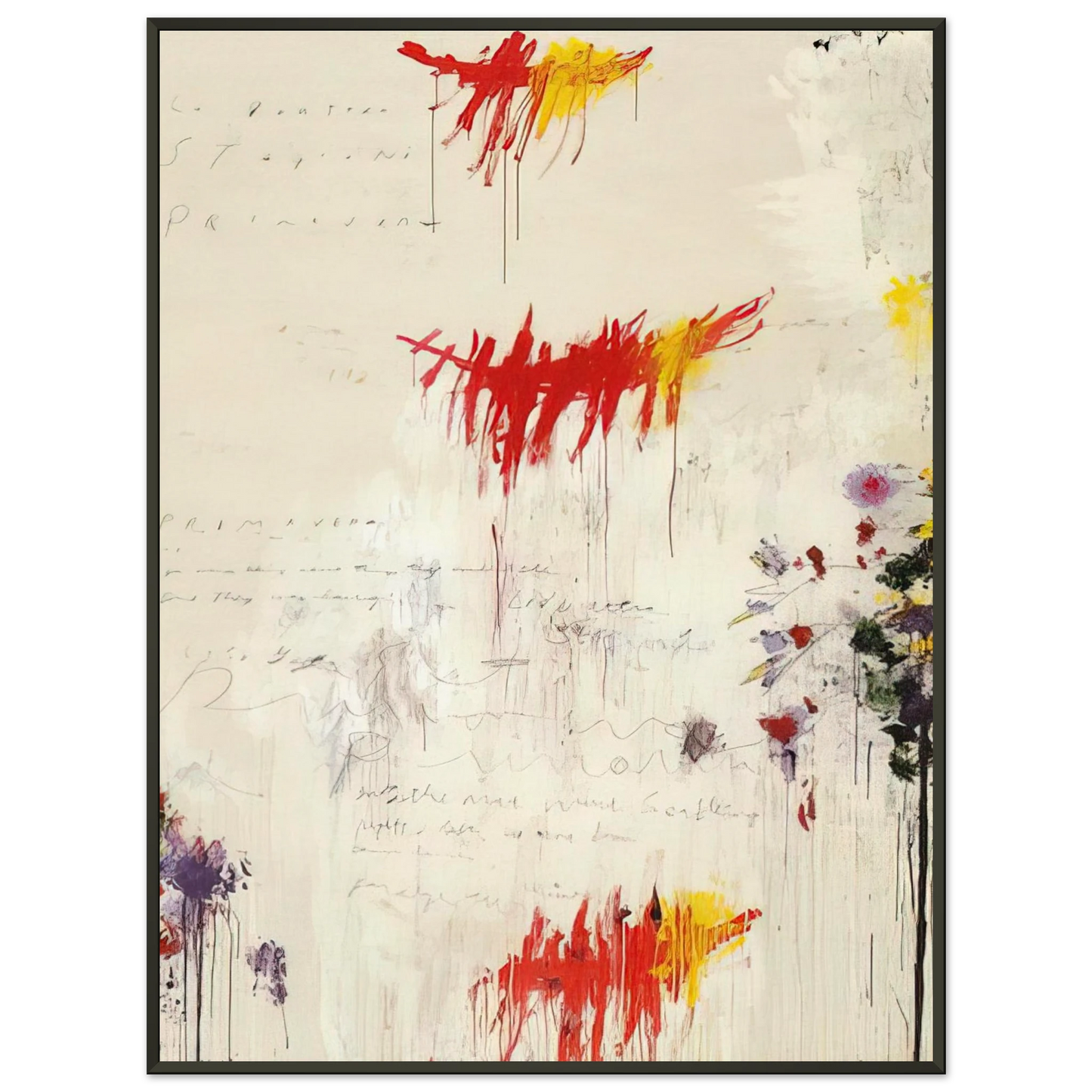 Cy Twombly  Quattro stagioni I Primavera Framed Art Print  - Aluminum Frame - 70x100 cm / 28x40 inches