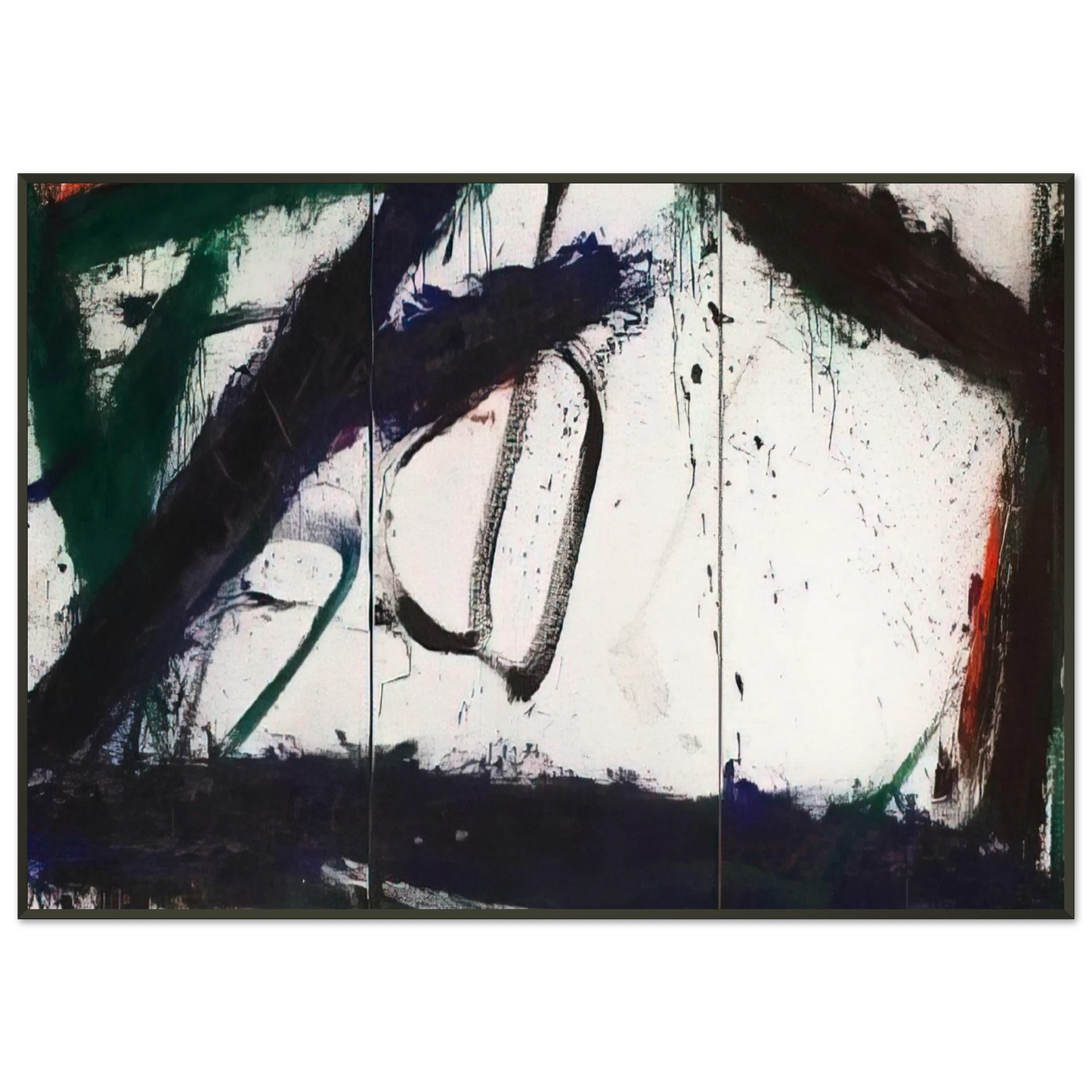 Norman Bluhm  Frozen Summer  1966 Framed Art Print  - Aluminum Frame - 21x29.7 cm / 8x12"
