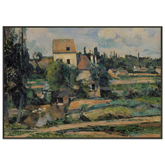 Paul Cezanne  Moulin de la Couleuvre at Pontoise Framed Art Print  - Aluminum Frame - 21x29.7 cm / 8x12"