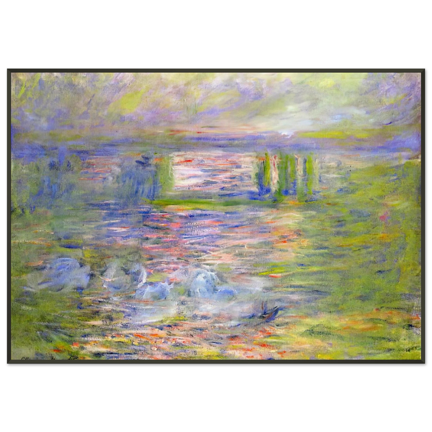claude monet  Charing Cross Bridge 2 Framed Art Print  - Aluminum Frame - 21x29.7 cm / 8x12"