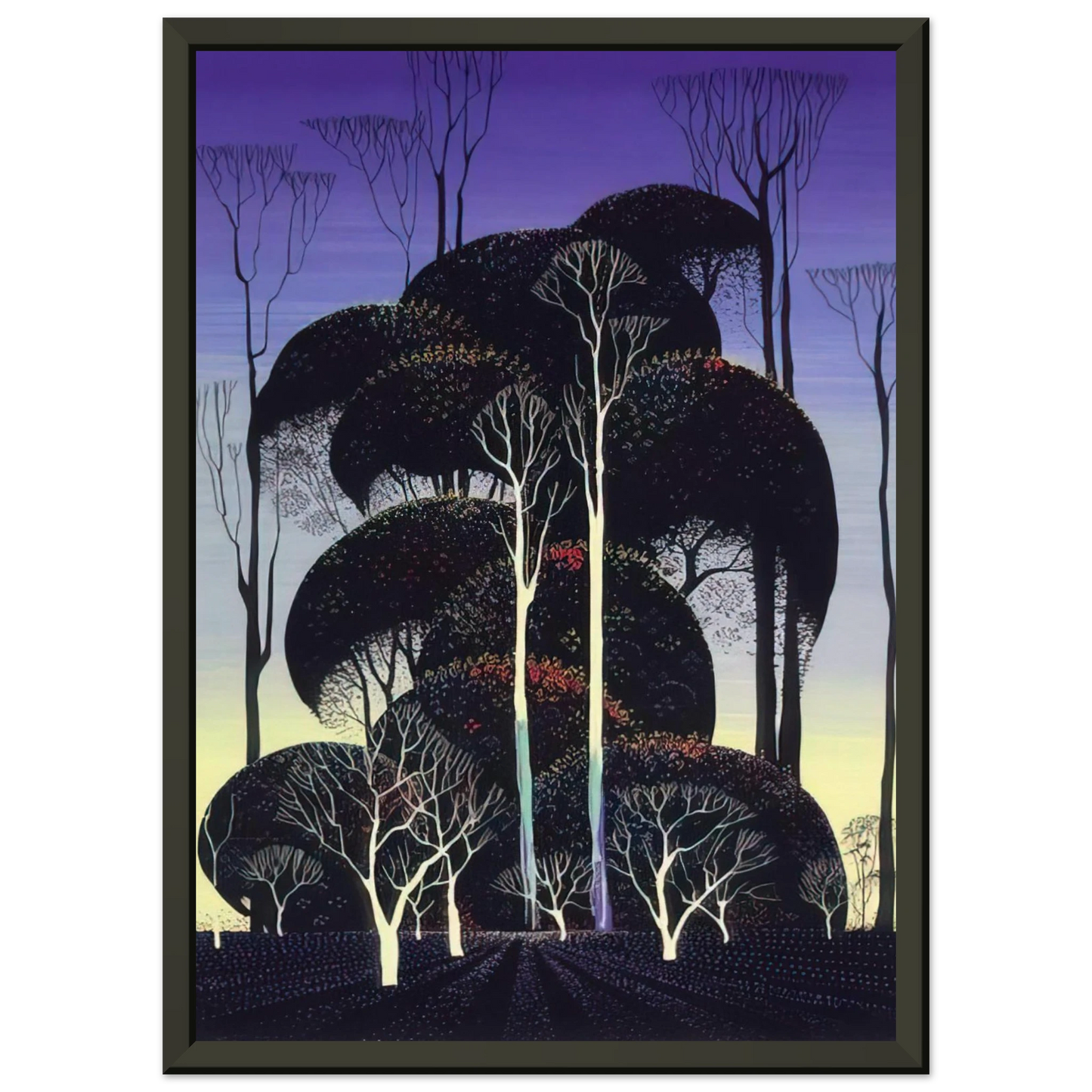 Eyvind Earle  Forest Arabesque Framed Art Print  - Aluminum Frame - 70x100 cm / 28x40 inches