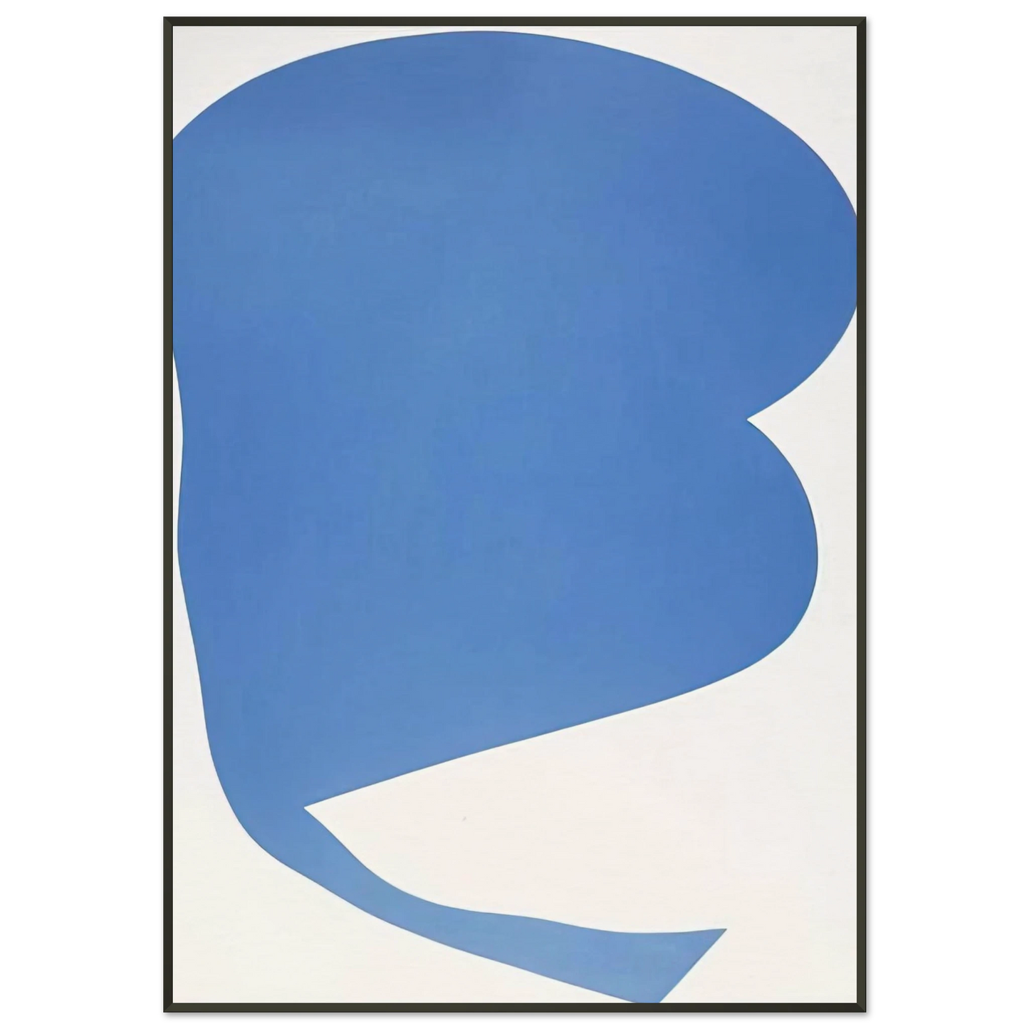 Ellsworth Kelly  Blue on White Framed Art Print  - Aluminum Frame - 21x29.7 cm / 8x12"