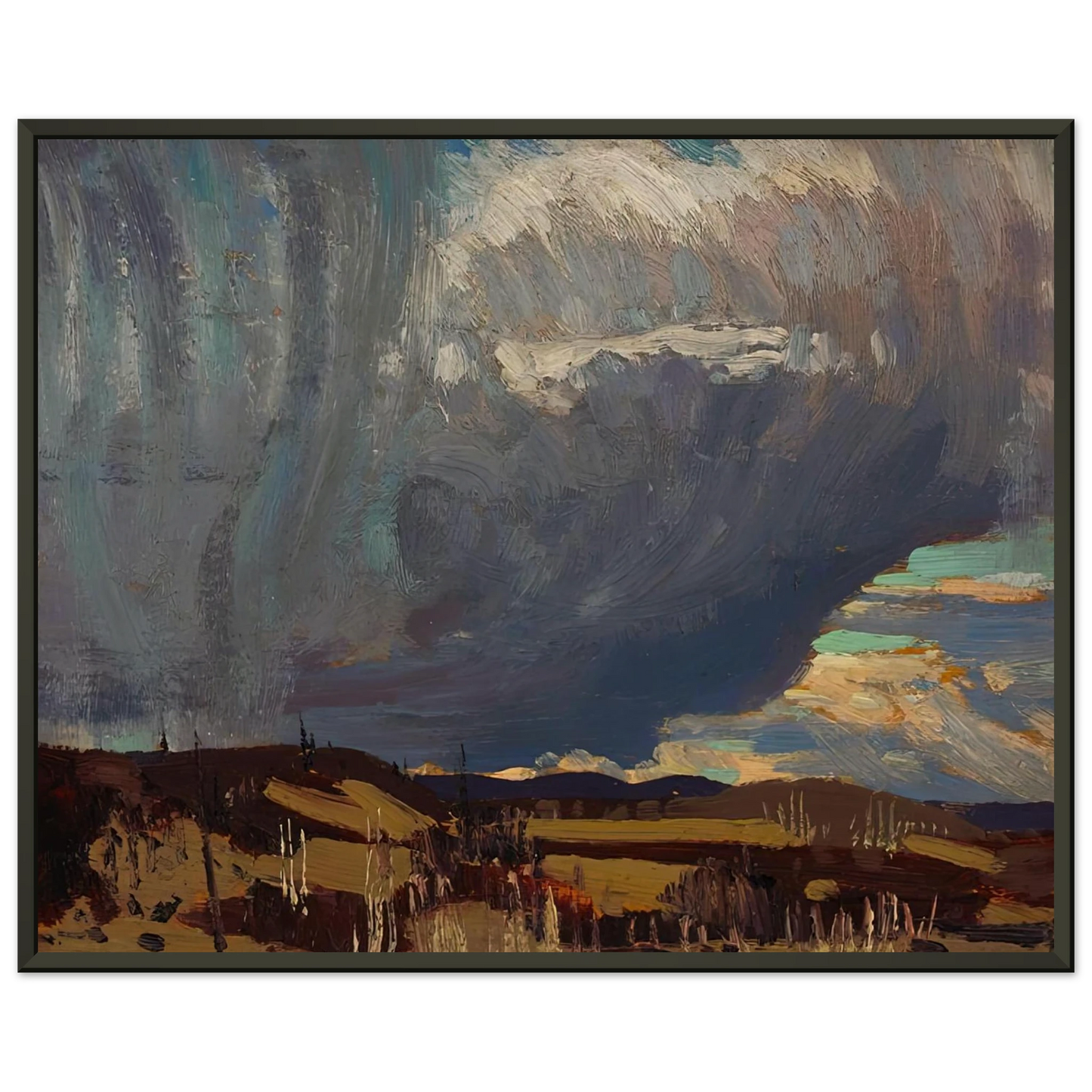 Tom Thomson  APPROACHING SNOWSTORM 1915 Framed Art Print  - Aluminum Frame - 60x80 cm / 24x32 inches
