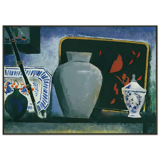 Man Ray  THE BLACK TRAY Framed Art Print  - Aluminum Frame - 21x29.7 cm / 8x12"
